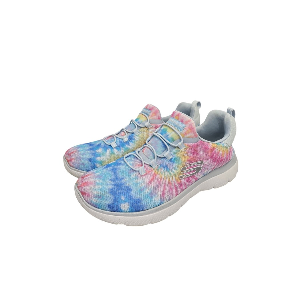 Skechers Summits Tie Dye Slip On Bungee Sneakers Womens 9 Multi Color 149210